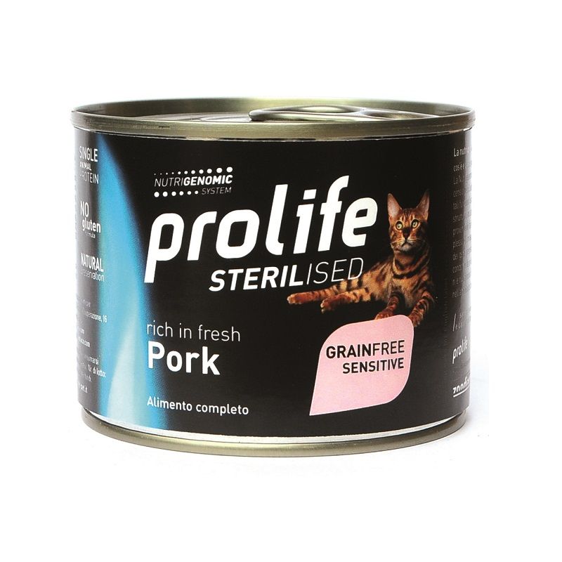 Prolife Sterilised Grain Free Maiale 200g - Gatti Sterilizzati Prolife Sterilised Grain Free Maiale 200g - Gatti Sterilizzati